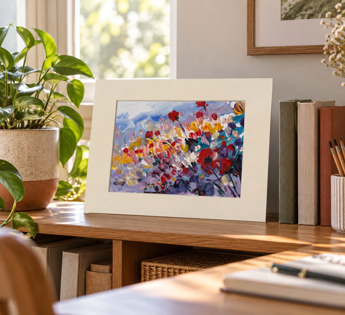 Fleurs dans la lumière