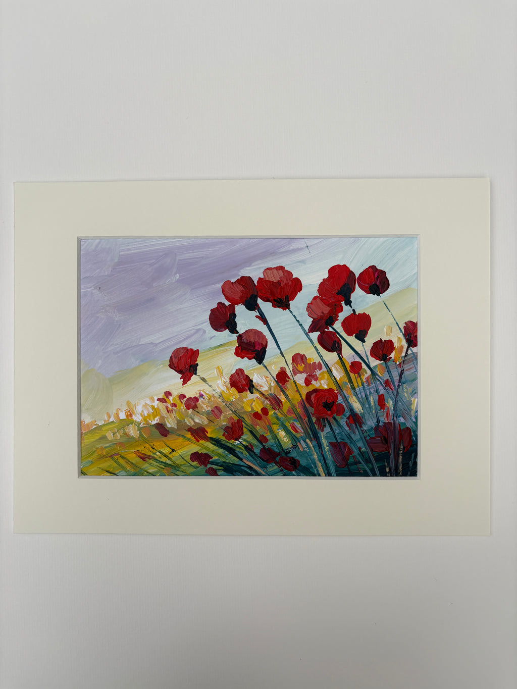 Coquelicots sous un ciel pastel