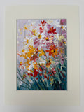Fleurs dans un souffle de couleur