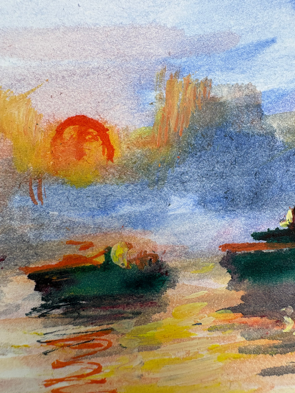Reflets du soleil sur l’eau