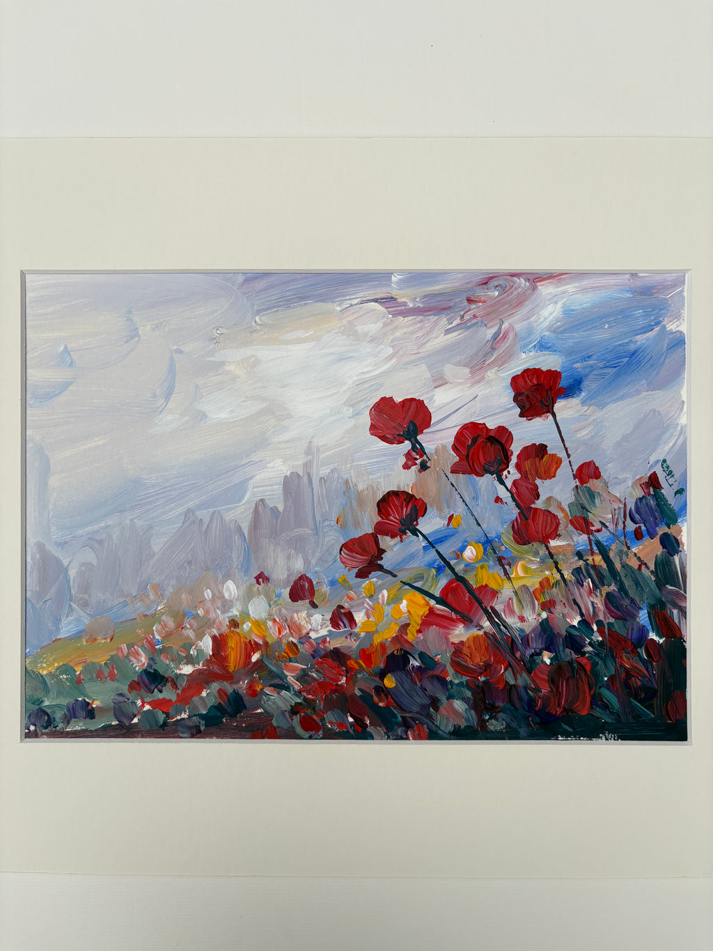 Coquelicots sous un ciel de printemps